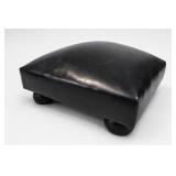 Black Upholstered Ottoman Footstool