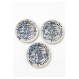 Wedgwood Countryside Blue Plates, Set Of 3