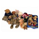Teddy Bear Collection With Blue Storage Tote