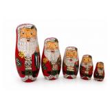 Russian Santa Claus Nesting Doll Set of 5