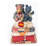 Quilted Teddy Bears With Patchwork Quilts
