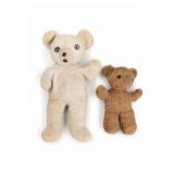 Vintage Teddy Bear Pair Plush Stuffed Animals