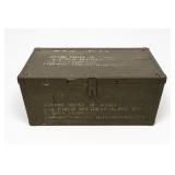 Vintage Military Metal Footlocker Trunk Chest
