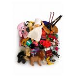 Mixed Toy Lot With Dolls, Figures & Plush