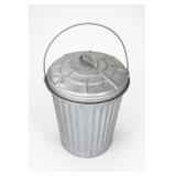 Galvanized Trash Can With Lid & Containers
