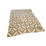 Double Wedding Ring Floral Quilt