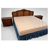 Hickory Bedroom Set w/ Mattress & Nightstands