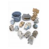 Garden Rabbit Statues & Garden Decor Lot