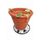 Terracotta Planter With Decorative Embossing