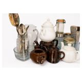 Mixed Teapots, Glassware & Tableware Lot