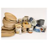 Assorted Mugs, Dishes & Kitchenware Lot