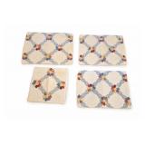 Set Of 4 Quilted Appliqu© Pillow Shams