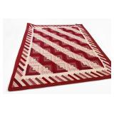 Handmade Log Cabin Pattern Quilt