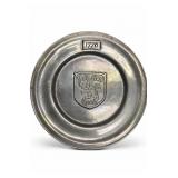 Wilton 1776 Pewter Plate Red Lyon Houston