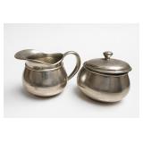 Selangor Pewter 97% Creamer & Covered Sugar