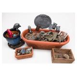 Assorted Garden Decor, Planters & Love Plaque