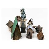 Rustic Birdhouse Lot With Texas Lone Star Plate