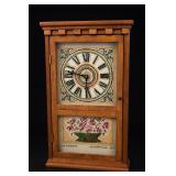 1970 Needlepoint Christmas Embroidered Wall Clock