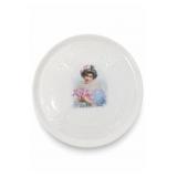 French Country Girl Portrait Scalloped Plate