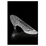 Cut Crystal Glass Slipper Shoe