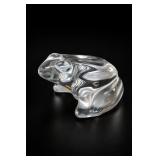Baccarat Crystal Frog Paperweight
