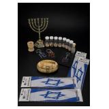 Israel Judaica Lot: Magdala Jars, Bookmarks & Box