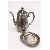 The American Silver Co Coffee Urn & Platter