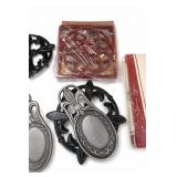 Cast Iron Trivet Set, Fleur-De-Lis Designs