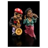 Pair Of Jazz Musician Figurines