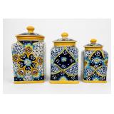 Talavera Mexican Canister Set of 3