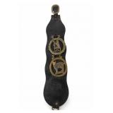 Vintage Brass Equestrian Horse Brasses on Leather