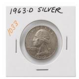 1963-D Washington Quarter, Silver