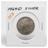 1964-D Washington Quarter, Silver