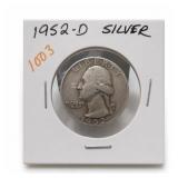 1952-D Washington Quarter, Silver