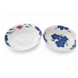 Pier 1 Floral Ceramic Bowls, Pair