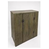 Primitive Painted Wood Cupboard Cabinet