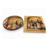 Haven Bodega Wine Bottle Rectangular Platter