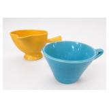 Homer Laughlin Harlequin Pitcher Pair