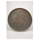 Large Ornate Engraved Copper Tray