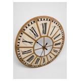 Large Train Station Style Wall Clock Metal