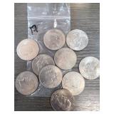 10 Eisenhower Dollars, 1971, 1972, 1976