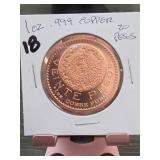 2017 Mexico Aztec Calendar Copper Round