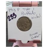 1913-P Buffalo Nickel, Type 1