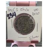 1915-S Chilean Peso Coin Silver