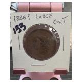 1838 Coronet Head Large Cent