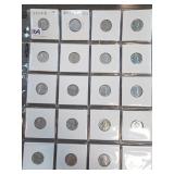 20 1943-D Lincoln Wheat Cents, BU