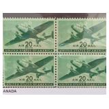 U.S. #C29 20Â¢ Air Mail Block Of Four Stamps
