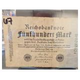 1922 German 500 Mark Reichsbanknote