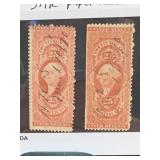 1862-71 U.S. R44d Internal Revenue Stamp Pair