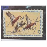 1972 $3 Cinnamon Teal Signed Migratory Bird Stamp